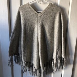 Grey poncho